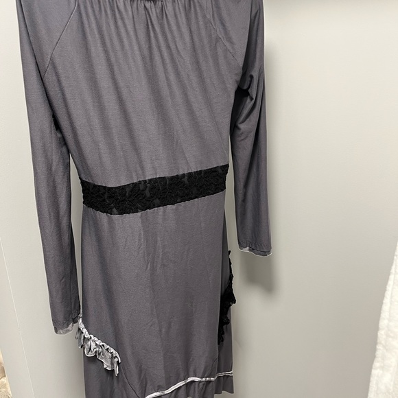 Grey, Black, Lace, Dress. - Picture 7 of 8